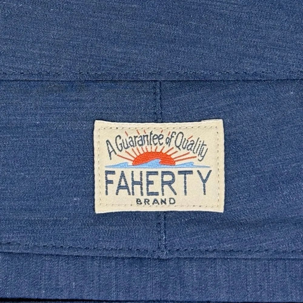 Faherty Mens 30 All Day Shorts Blue Stretch Drawstring Golf Athletic Beach EUC